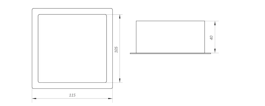 Габаритный чертёж ГРИЛЬЯТО DL-PIXEL-120-25-3