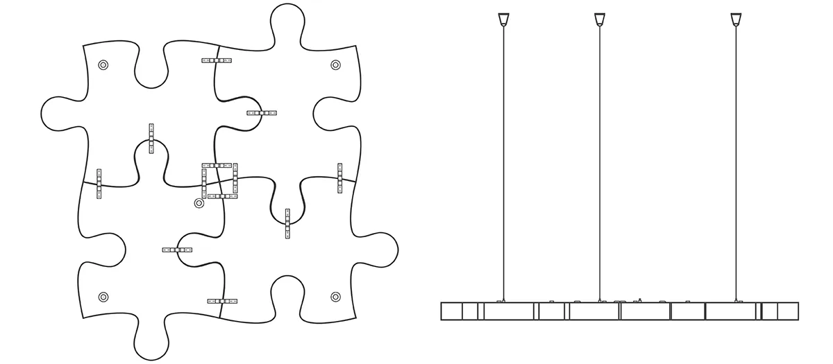 Габаритный чертёж DL-PUZZLE 200-60