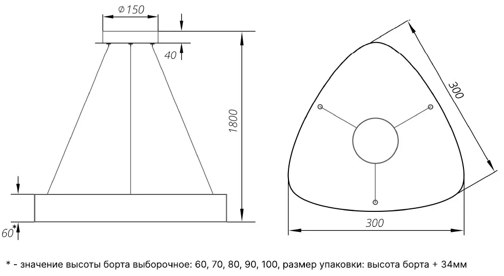 Габаритный чертёж DL-FULL ROTOR 300-60