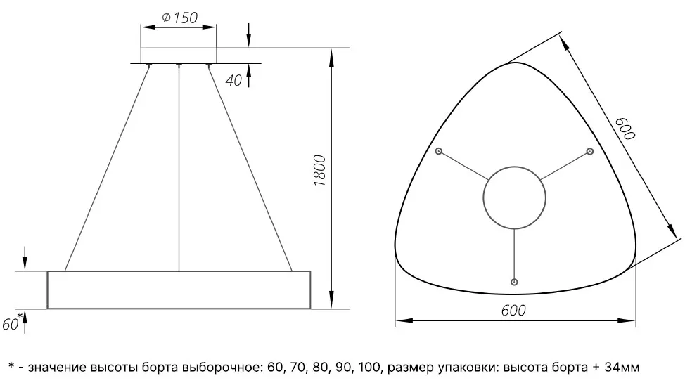 Габаритный чертёж DL-FULL ROTOR 600-60