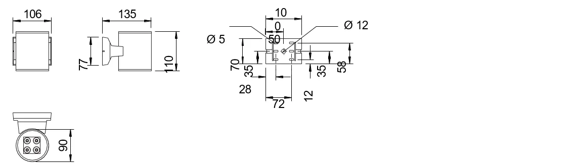 Габаритный чертёж DL-Archi-Wall-1