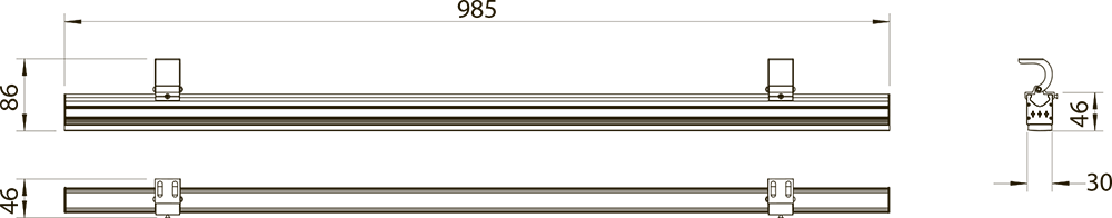 Габаритный чертёж DL-Archi-Line-18-D