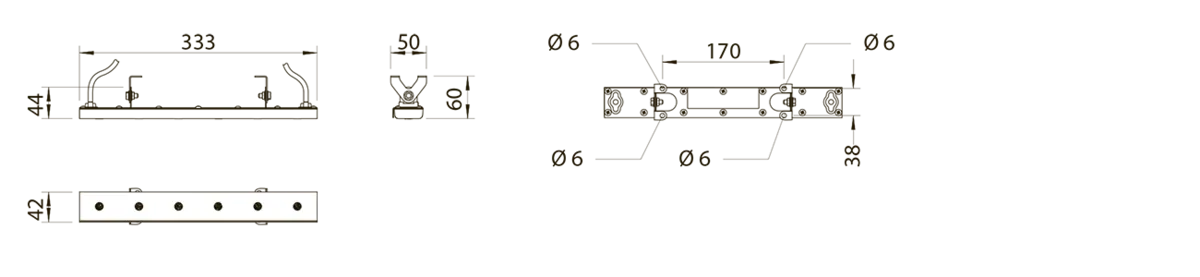 Габаритный чертёж DL-New Line-Archi-6-DMX