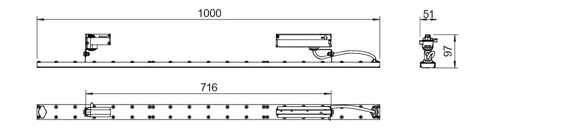 Габаритный чертёж Ритейл-X-3-Track-LINE